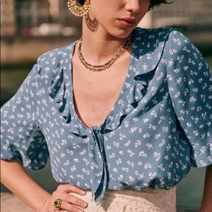 NWT Sezane Pomme Blouse
